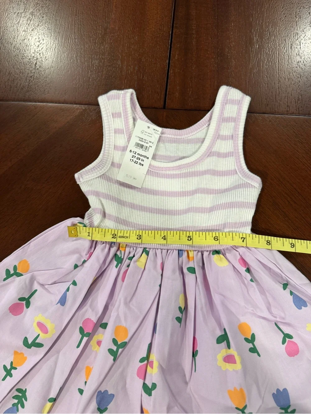 GAP Lavender Striped Tank Floral Dress